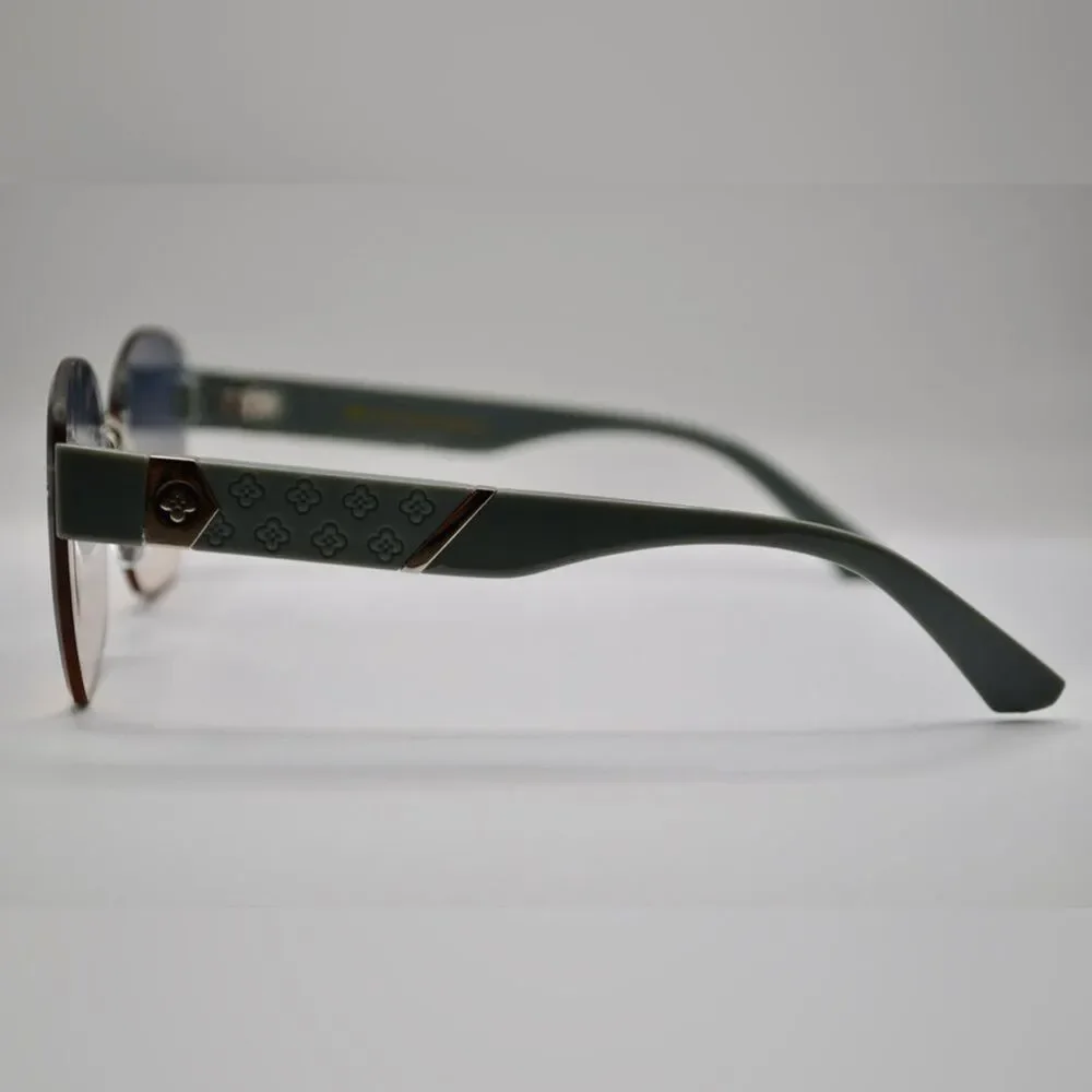 Gucci Women’s Sunglasses | Silver & Grey-Blue Frame | Blue-Brown Gradient Lens - Picture 13 of 16